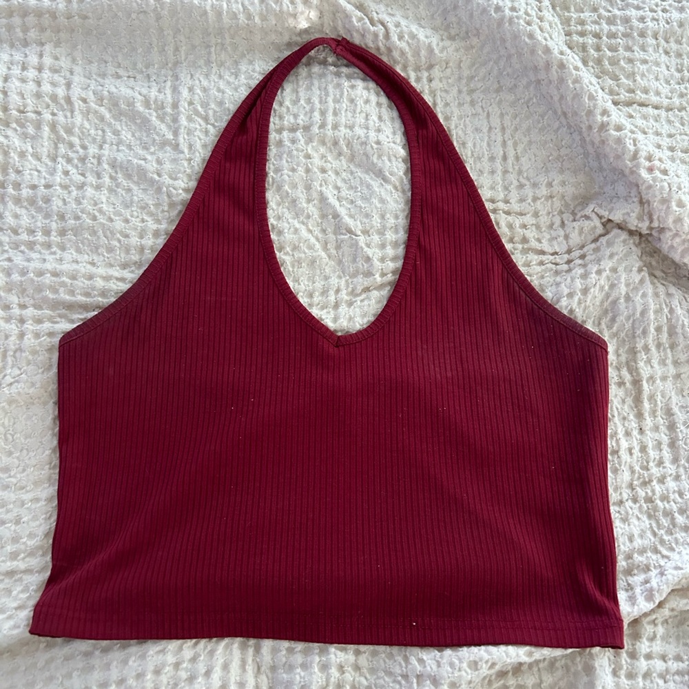 Shein Maroon Halter Too - Picture 2 of 4